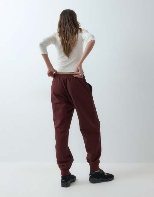 Nike Studio Fleece joggers pesanti color bordeaux, 6 di 6
