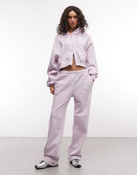 Nike Studio Fleece mellantung oversized jogger i lila - view 1