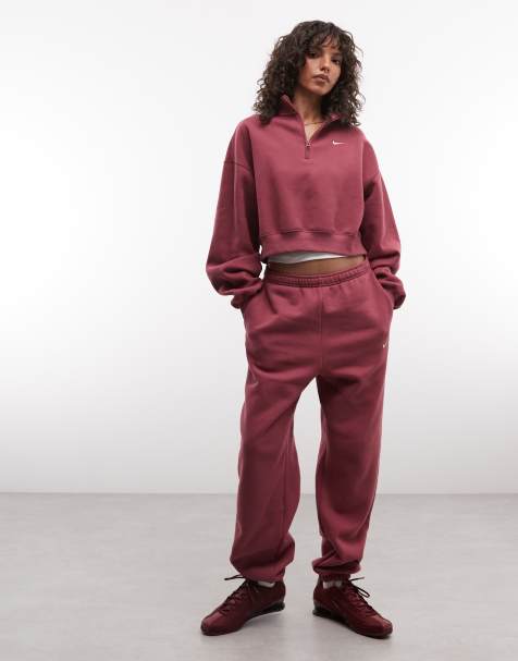 Nike Studio Fleece mid-weight oversized co-ord in pink - view 1