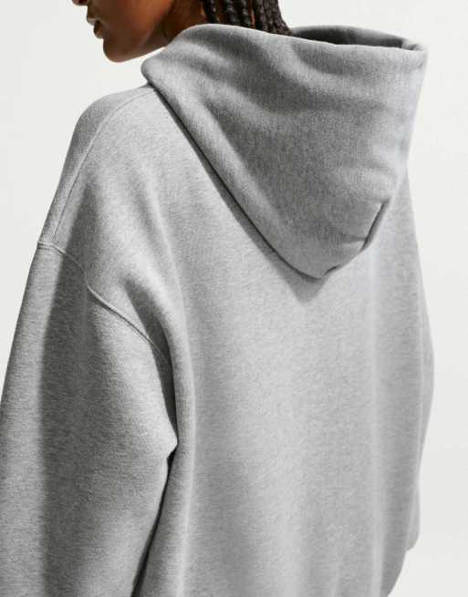 Nike Studio Fleece mid-weight oversized full zip hoodie in grey, 3 of 4