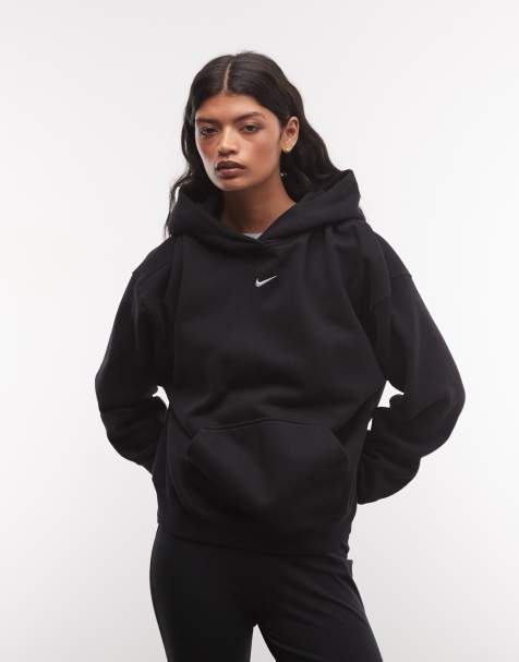 Nike Studio Fleece mid-weight oversized hoodie in black - view 1