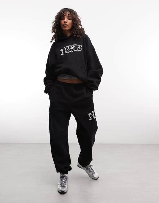 Nike Studio Fleece mid-weight oversized hoodie with logo in black, 2 of 4