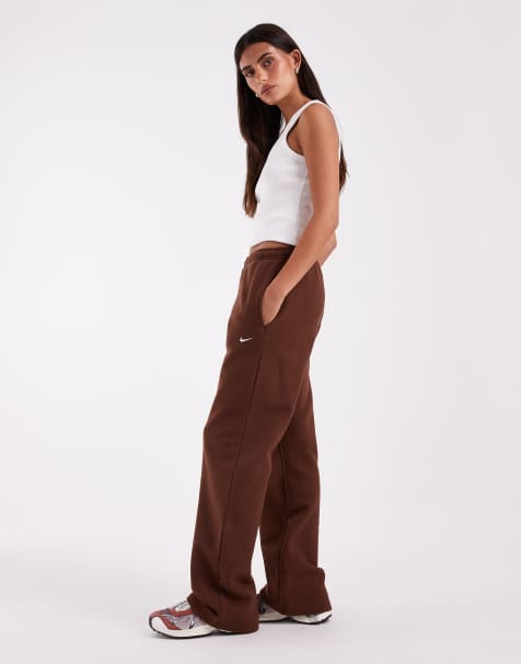 Nike Studio Fleece mid-weight oversized jogger in brown - view 1