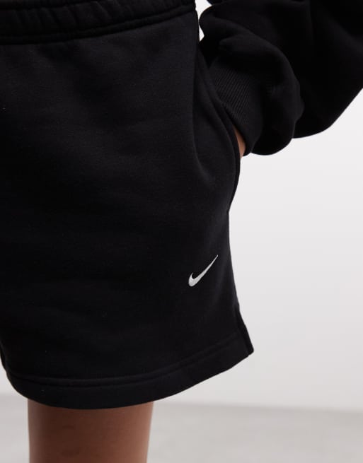 Nike Studio Fleece mid-weight short in black, 4 of 5