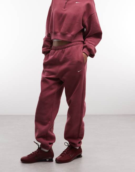 Nike Studio Fleece mittelgewichtige Oversize-Jogger mit Bündchen in Pink, 2 von 5