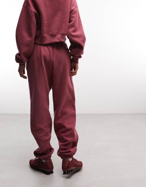 Nike Studio Fleece mittelgewichtige Oversize-Jogger mit Bündchen in Pink, 5 von 5