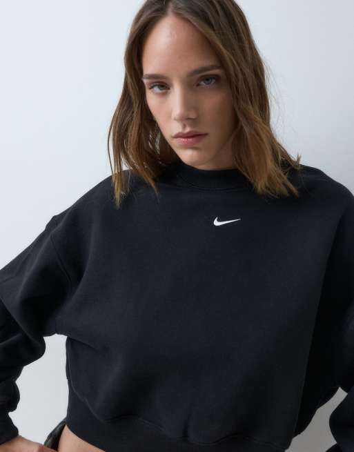 Nike Studio Fleece mittelschweres Oversize-Sweatshirt in Schwarz, 4 von 5
