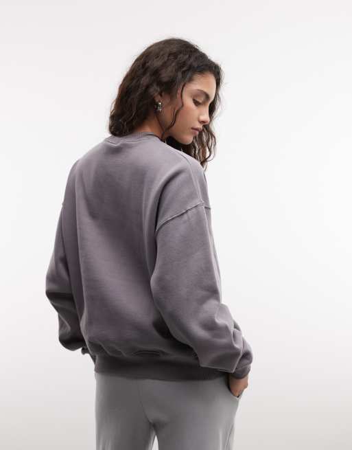 Nike Studio Fleece oversized 1972 sweat in grey, 3 of 4