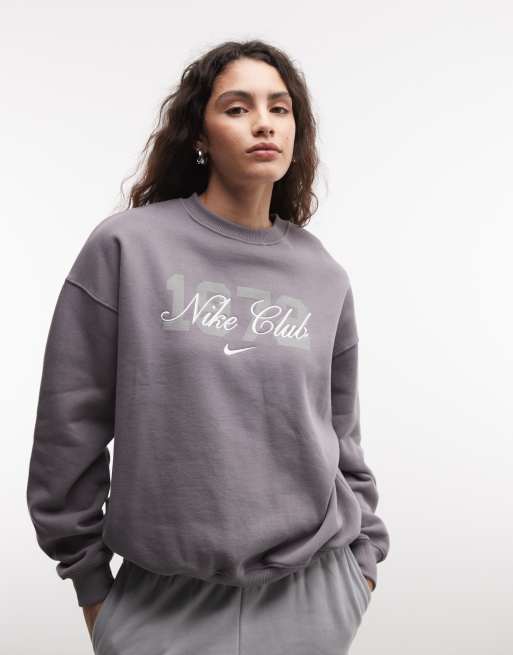 Nike Studio Fleece oversized 1972 sweat in grey, 4 of 4