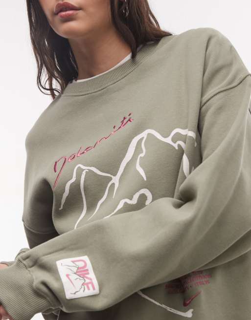 Nike Studio Fleece oversized sweat with back print, 2 of 4