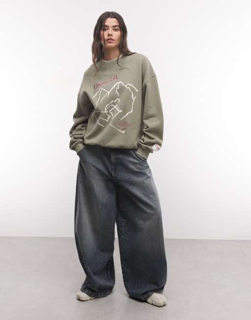 Nike Studio Fleece oversized sweat with back print, 3 of 4