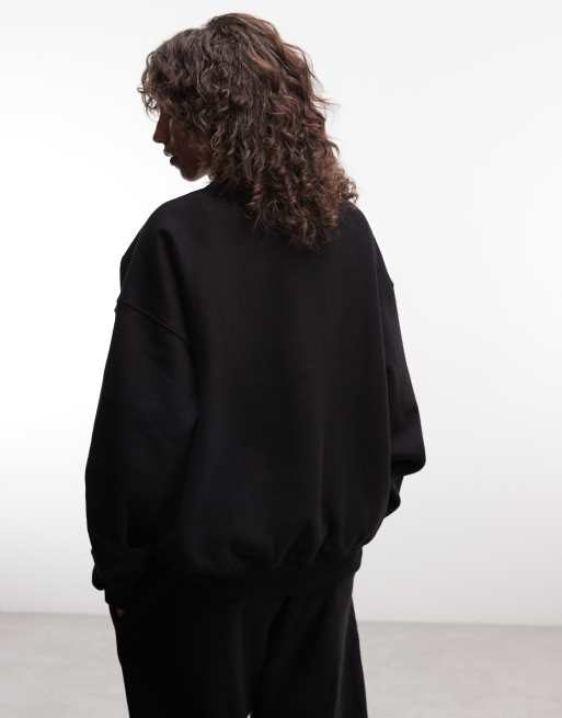Nike Studio Fleece schwerer Oversize-Sweat in Schwarz, 4 von 4