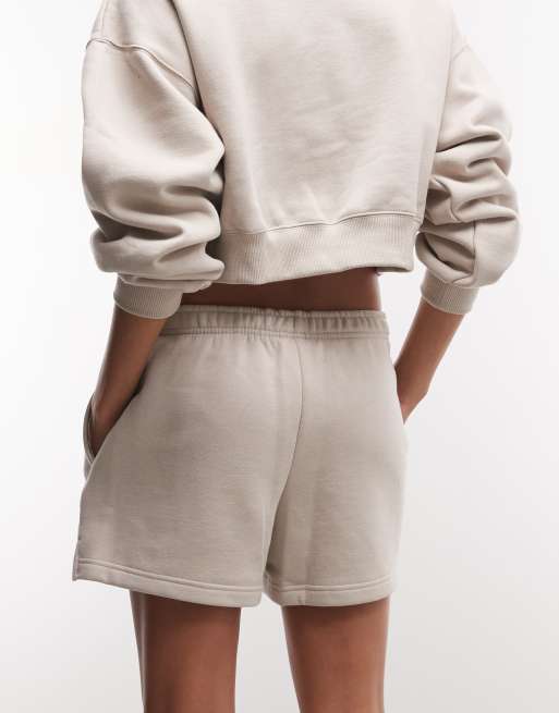 Nike Studio Fleece shorts in cream, 5 of 5