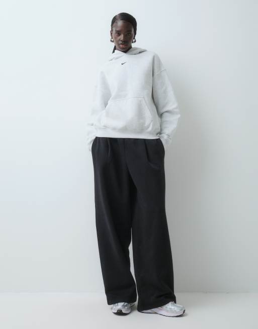 Nike Studio Fleece sudadera con capucha extragrande en gris jaspeado, 2 de 5