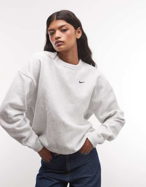Nike Studio Fleece sudadera extragrande de tejido grueso gris jaspeado - view 1
