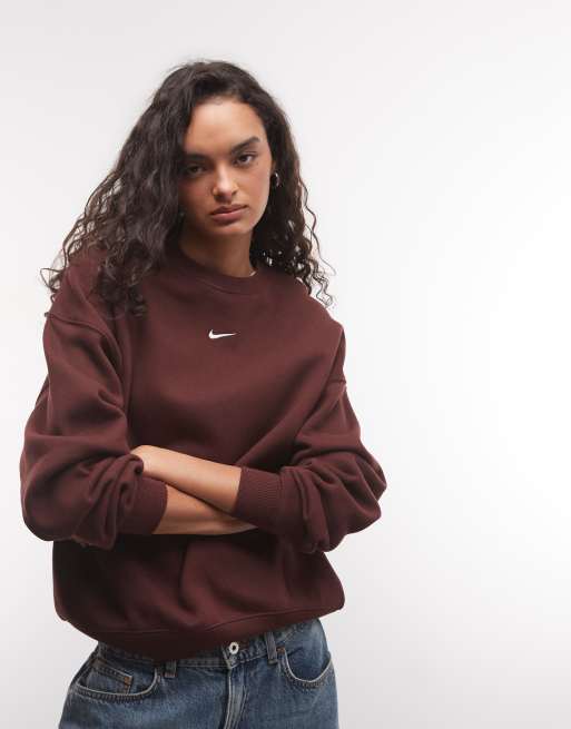 Nike Studio Fleece sweat oversize mi-épais bordeaux, 4 de 4