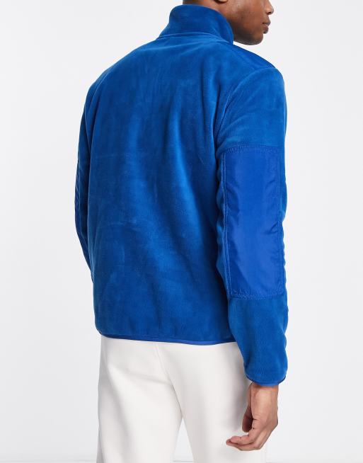 Nike Style Essentials polar fleece 1/2 zip sweatshirt in blue