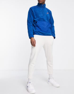 Nike Style Essentials polar fleece 1/2 zip sweatshirt in blue