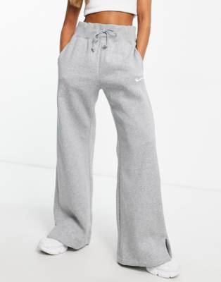 Nike Phoenix Fleece Wide Sweatpants In Gray