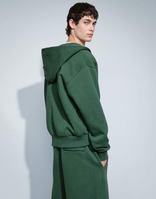 Nike - Sudadera con capucha de forro polar con cremallera completa en verde oscuro, 3 de 9