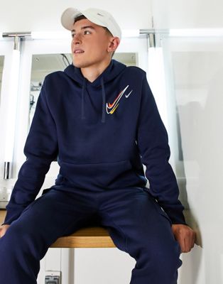 Nike – Summer of Sports – Bedruckter Kapuzenpullover in Marineblau