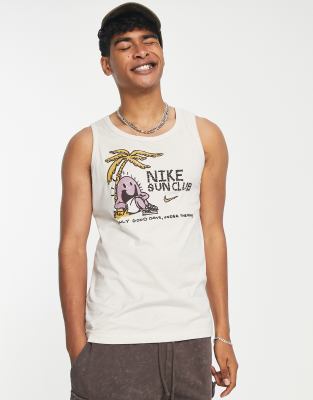 Nike Sun Tank Top In Light Brown