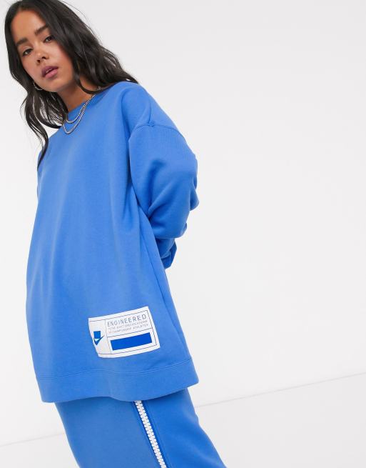 Nike Super oversized Blue sweatshirt | ASOS