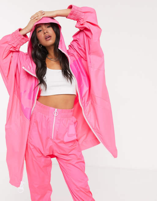 Pink and grey windbreaker sale