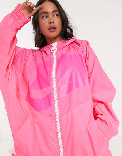 Nike windbreaker womens pink sale