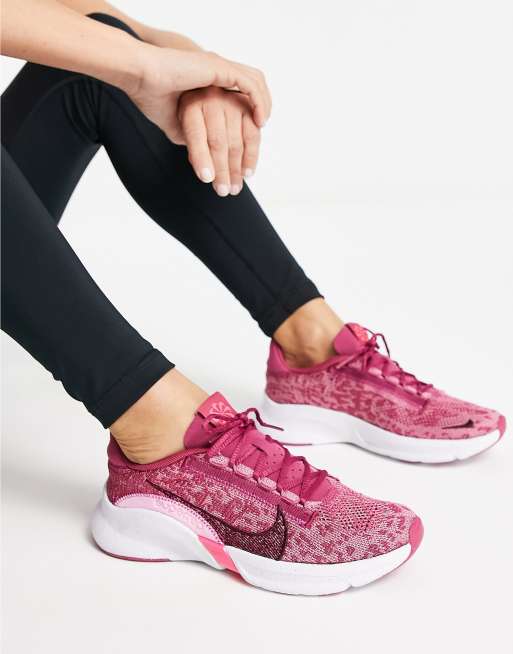 Nike SuperRep Go 3 Flyknit Next Nature sneakers in pink | ASOS