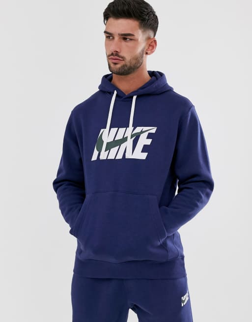 Survetement nike swoosh discount bleu