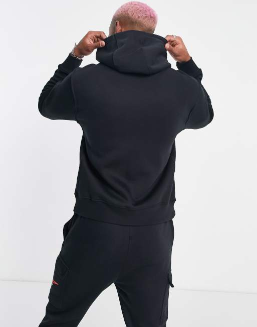 Nike – Svart huvtröja i fleece med swoosh-logga i 3D, 3 av 4