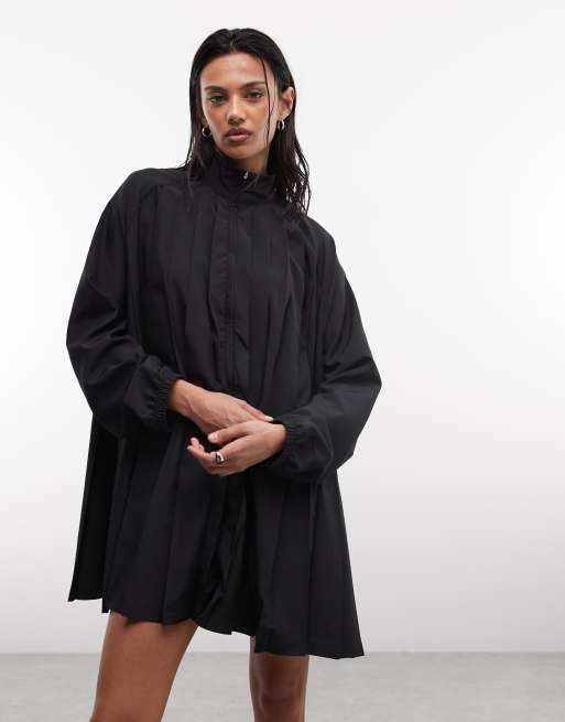 Nike – Svart, plisserad miniklänning, 2 av 4
