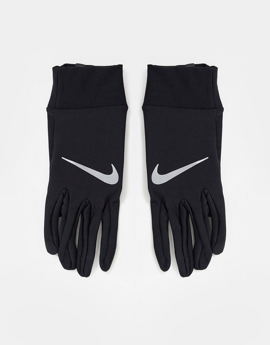 Nike – Svarta lätta löparhandskar i techmaterial