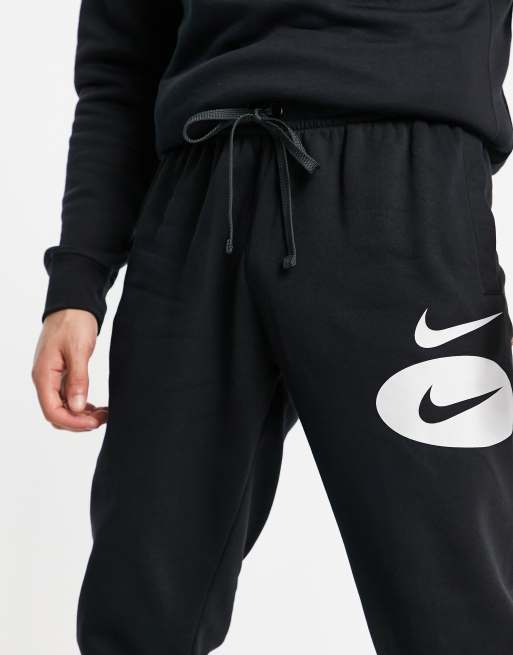 Nike – Svarta mjukisbyxor i fleece med Swoosh-logga, 3 av 4