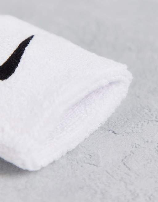 Nike – Svarta och vita svettband med Swoosh-logga, 2-pack, 4 av 4