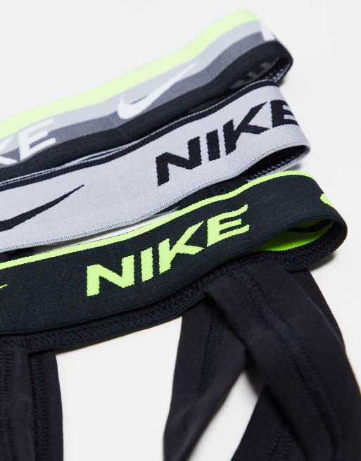 Nike – Svarta suspensoarer med färgade resårband, 3-pack, 4 av 4