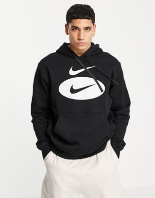Sweats et sweats à capuche Nike - Sweat à capuche à grand logo virgule sur le devant - Noir
