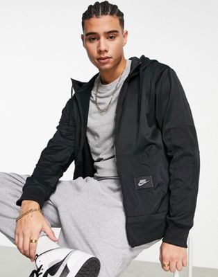 Homme Nike - Sweat à capuche de sport fonctionnel zippé avec poche tissée - Noir