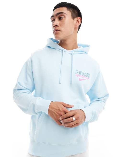 Nike Sweat a capuche imprime au dos Bleu clair