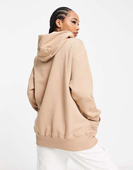 Nike - Sweat à capuche oversize à enfiler avec petit logo virgule - Marron chanvre, 2 de 4