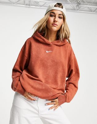 Sweats et sweats à capuche Nike - Sweat à capuche oversize en polaire - Orange délavé