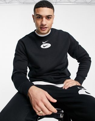 Sweats Nike - Sweat avec imprimé logo virgule au dos - Noir