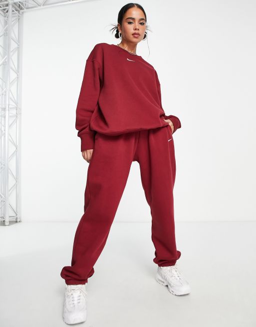 Nike Sweat avec petit logo virgule Rouge quipe ASOS