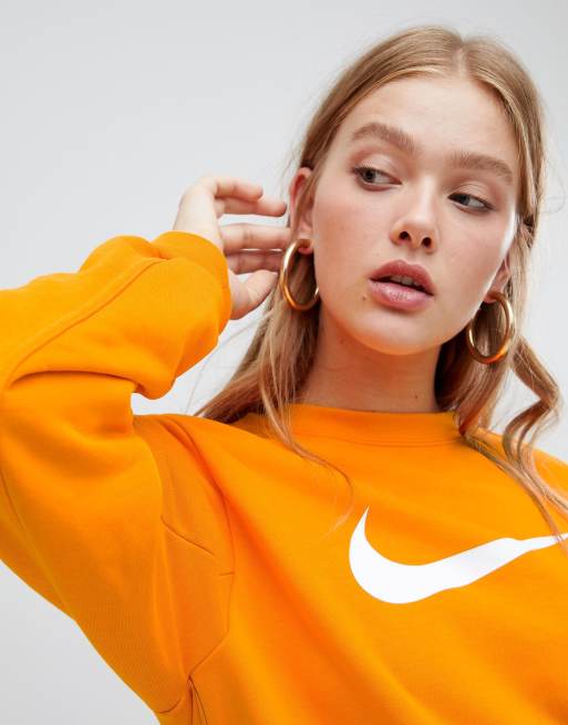 Nike Sweat court avec grand logo virgule en exclusivit ASOS Orange