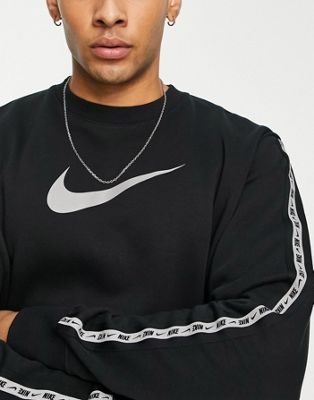 Homme Nike - Sweat ras de cou avec bande griffée - Noir