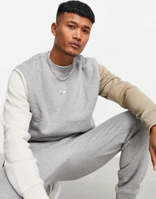 Nike Sweat ras de cou effet color block Gris foncé/multicolore ASOS