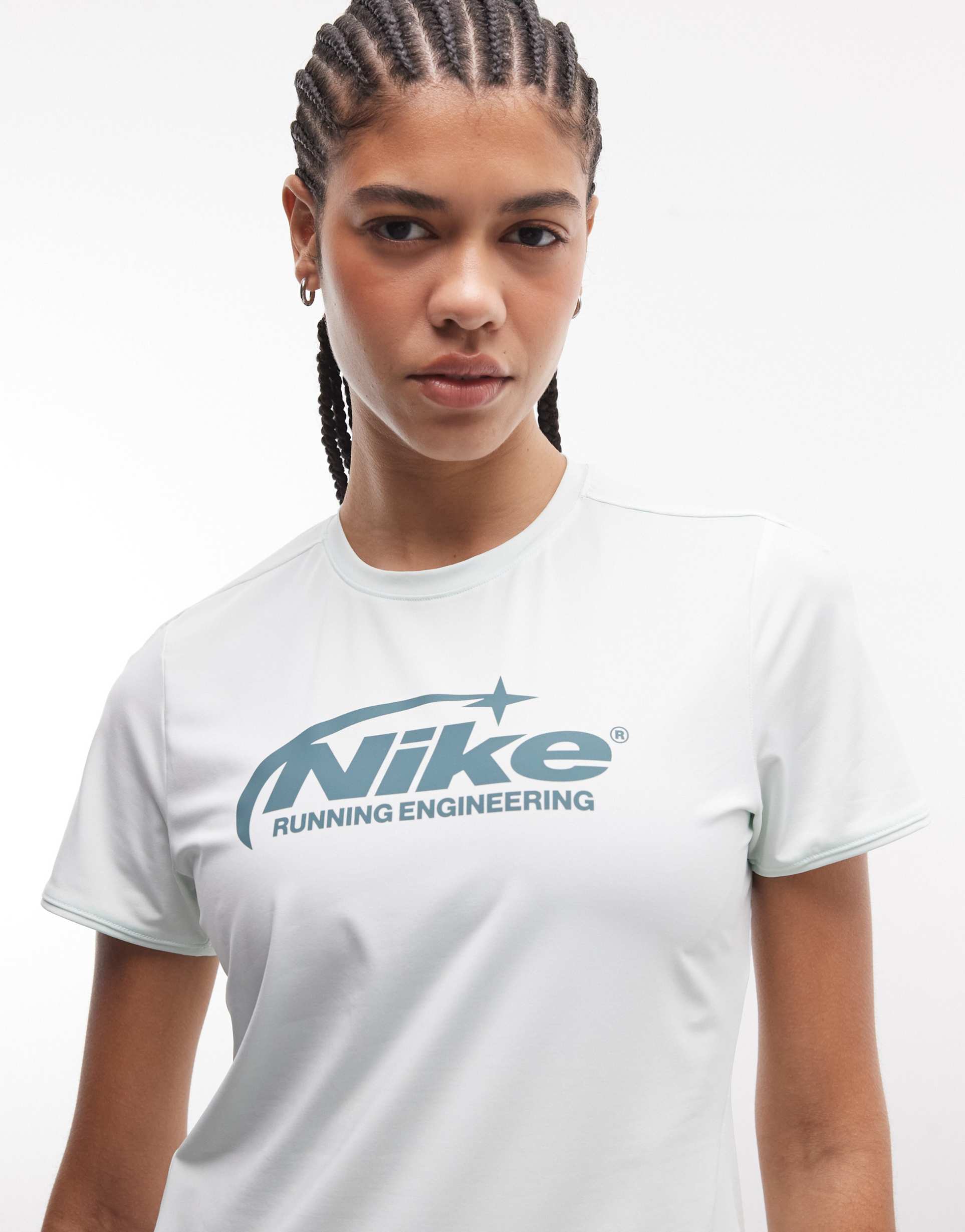 nike swift running dri-fit t-shirt in light green