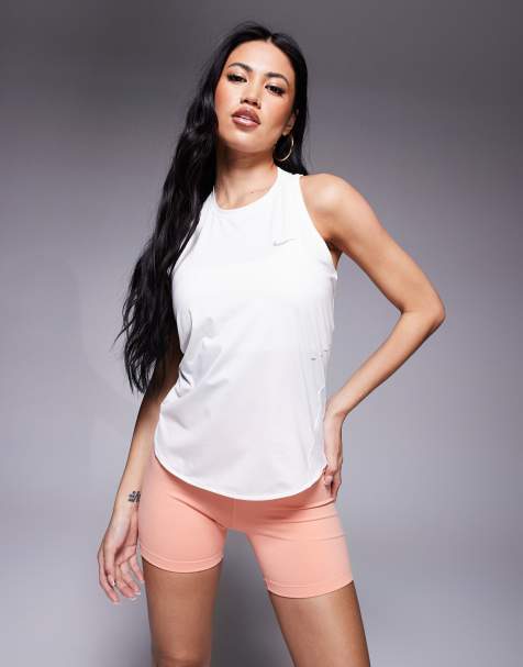 Nike Swift Running tank top in off white - view 1