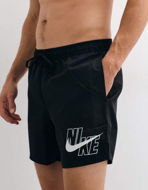Nike Swim 5"" Volley Short graphic in black , 3 of 5